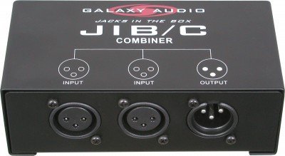 JIBC XLR COMBINER - COMBINES TWO XLR INPUTS TO ONE XLR OUTPUT.