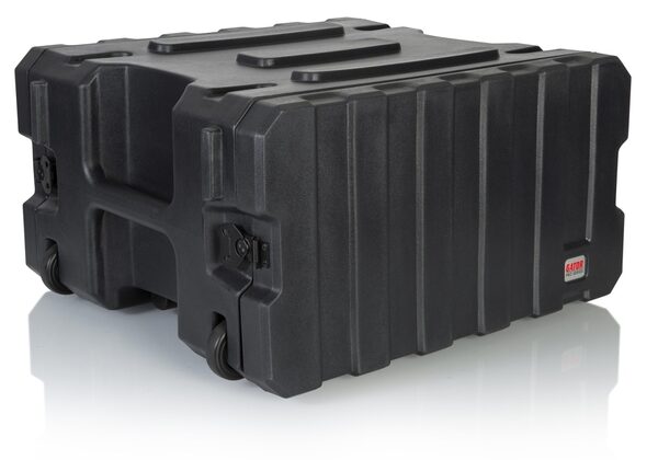 G-PROR-6U-19 6RU PRO-SERIES MOLDED MIL-GRADE PE RACK CASE 19" DEEP WITH HANDLE & WHEELS