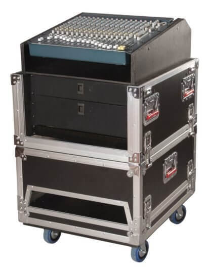 G-TOUR-GRC-1406 ATA CONSOLE WOOD FLIGHT RACK CASE; 14U TOP; 6U BOTTOM