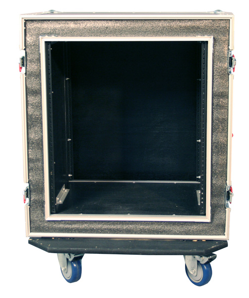 G-TOUR SHK12 CA ATA SHOCK WOOD FLIGHT RACK CASE; 12RU WITH CASTERS