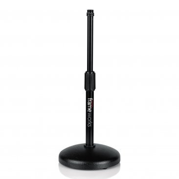 GFW-MIC-0501 DESKTOP MICROPHONE STAND WITH ROUND WEIGHTED BASE & ADJUSTABLE HEIGHT