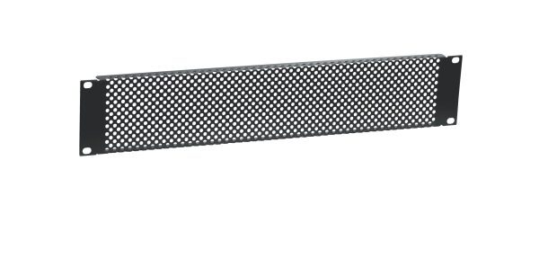 GRW-PNLPRF1 1RU PERFORATED FLANGED PANEL, 5/32" VENT HOLES; 1.2MM; FLANGED FOR RIGIDITY
