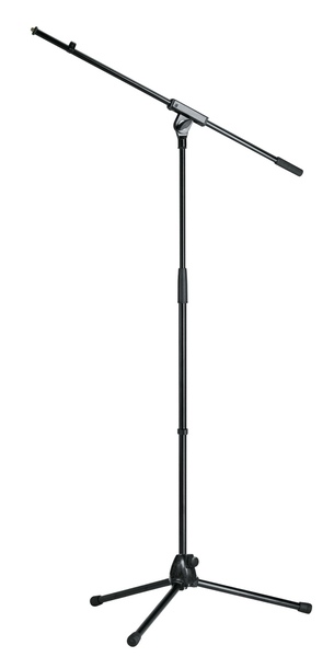 21070.500.55 21070 TRIPOD MICROPHONE STAND 35"-63"  W/FIXED BOOM ARM 31.6" , BLACK