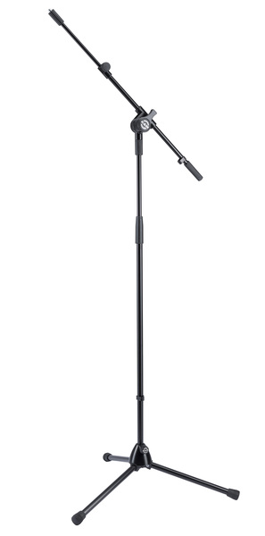 25600.500.55 25600   MICROPHONE STAND WITH TRIPOD BASE & TELESCOPING BOOM ARM - BLACK