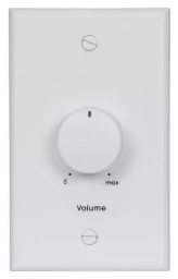 100LVC-PA-SW ATTENUATOR-PRIORITY-100W, 70V/25V, 1-GANG STANDARD PLASTIC, WHT