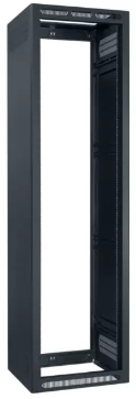 LER-4427-LRD RACK-ENCLOSED-44U, 27IN DEEP, 1PR ADJ RAILS, LESS REAR DOOR, BLACK