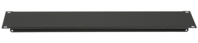 SEP-1CC RACK PANEL-BLANK-1U, 18-GAUGE FLANGED STEEL, 12-PAK, BLACK