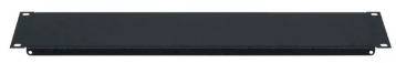 SP-2(LOW) RACK PANEL-BLANK-2U, 16GA FLANGED STEEL, TEXTURED BLACK