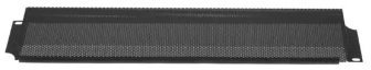 SSC-2V RACK PANEL-SECURITY COVER-2U, 18GA FLANGED STEEL/VENTED, BLACK