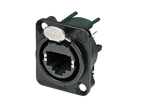 NEU-NE8FDV-B RECEPTACLE ETHERCON CAT5 D SERIES - PCBV - BLACK