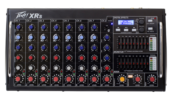 03612230 8CH XR-S POWERED BOX MIXER / 1000W OF POWER (1500 W PEAK) / 8 COMBO XLR/1/4" INPUTS / SUB OUTPUT