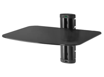 ESHV20 SINGLE AV WALL SHELF WITH GLASS