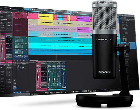 REVELATOR USB MICROPHONE WITH BUILT IN DIGITAL MIXER & LOOPBACK -  INCLUDES STUDIO 1 ARTIST & DESKTOP STAND