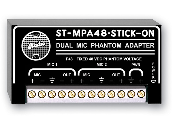 ST-MPA48 MICROPHONE 48 V PHANTOM ADAPTER - 2 CHANNEL