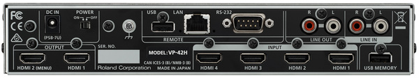 VP-42H MULTI-FORMAT HDMI VIDEO PROCESSOR - 4 X 2 (SWITCHER/MATRIX/SPLIT)