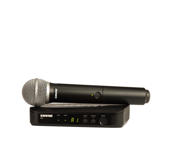 BLX24/PG58-J11 BLX WIRELESS VOCAL HANDHELD SYSTEM WITH BLX4 RECEIVER, & BLX2/PG58 HANDHELD PG 58 MICROPHONE