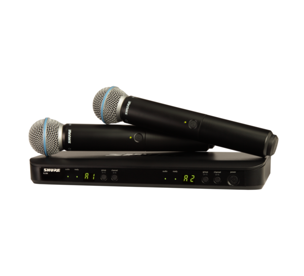 BLX288/B58-H11 DUAL-CHANNEL WIRELESS HANDHELD MICROPHONE SYSTEM WITH BETA 58, H11:572-596 MHZ