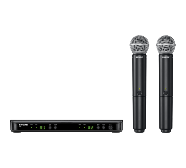 BLX288/SM58-H10 BLX DUAL CHANNEL WIRELESS HANDHELD MICROPHONE SYSTEM WITH 2 SM58 VOCAL DYNAMIC MICS