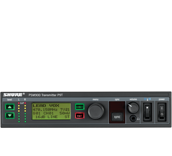 P9T=-X55 PSM ® 900 TRANSMITTER HALF-RACK, WIRELESS TRANSMITTER WITH THE P9RA+ BODYPACK RECEIVER