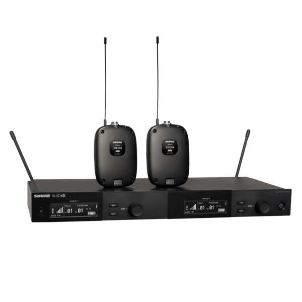 SLXD14D-J52 DUAL SLXD WIRELESS BODYPACK SYSTEM INCLUDES SLXD4 RECEIVER, 2 X SLXD1 BODYPACK TRANSMITTERS