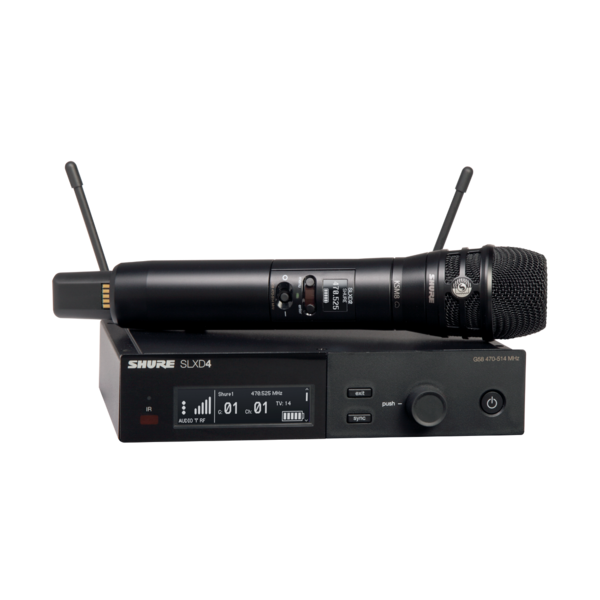 SLXD24/K8B-J52 WIRELESS VOCAL SYSTEM WITH SLX4 RECEIVER AND SLX2/HANDHELD TRANSMITTER WITH KSM8 CAPSULE