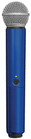 WA713-BLU BLX SM58/B58 HANDLE ONLY (BLUE) COLOR HANDLE FOR BLX2 TRANSMITTER WITH SM58 AND BETA 58A CAPSULE