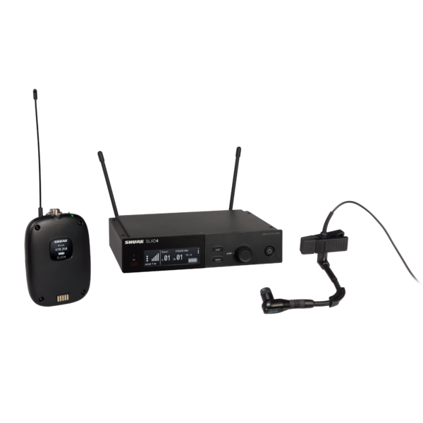 SLXD14/98H-G58 WIRELESS SYSTEM, INCLUDES SLXD1, SLXD4 RECEIVER & BETA 98H/C MINIATURE INSTRUMENT MICROPHONE