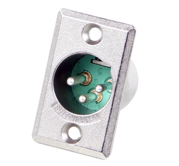 SWI-D3M D Series 3 Pin XLR Male - Silver Pins / Nickel Finish