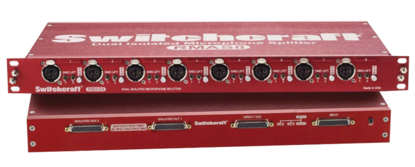 RMAS8 RACK-MOUNTED, 8 INPUT, 3-WAY SPLIT, DUAL ISOLATED, MIC SPLITTER