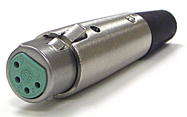 SWI-A4F A Series 4 Pin XLR Female Cable Mount, Silver Pins, Nickel - Bulk
