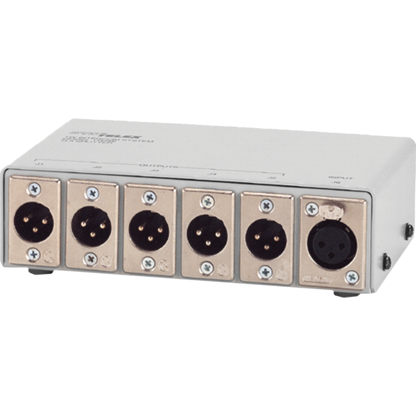 TW-5W 1X5 TWO CHANNEL 3PIN XLR TYPE PASSIVE SPLITTER.