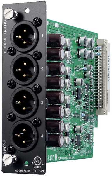 D-971M OUTPUT MODULE- FOUR BALANCED LINE OUTPUTS- XLR-F CONNECTORS.