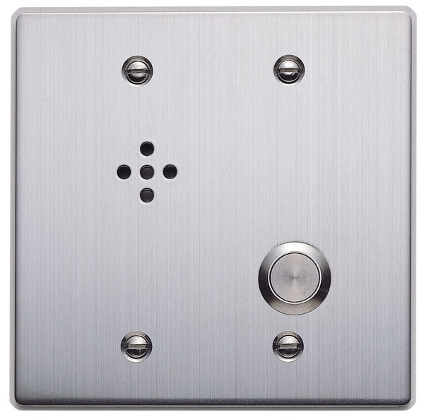 RS-170 INDOOR/OUTDOOR SUB-STATION, VANDAL/WEATHER-RESISTANT, STAINLESS STEEL FACEPLATE (11 AWG.),