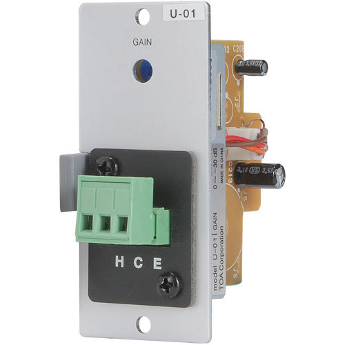 U-01S T LINE INPUT MODULE- UNBALANCED- 220K OHMS- WITH REMOVABLE TERMINAL BLOCK