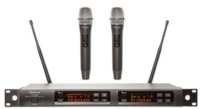 514-542 MHZ--- 144-CHANNEL UHF DUAL CHANNEL 2-HANDHELD WIRELESS MICROPHONE SYSTEM