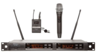 514-542 MHZ  144-CHANNEL UHF DUAL CHANNEL 1-HANDHELD + 1-BODYPACK COMBO WIRELESS MICROPHONE SYSTEM