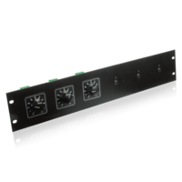 VOLUME CONTROL RACK MOUNTING PLATE HOLDS UP TO 6 RACK MOUNT VOLUME CONTROLS (ATTENUATORS)