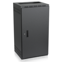 WELDED RACK FLOOR CABINET, 18.5&quot; DEEP, 24RU, REAR DOOR INCLUDED *FRONT DOOR SOLD SEPARATELY*