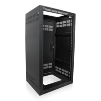 224-18 WELDED RACK FLOOR CABINET, 18.5" DEEP, 24RU, REAR DOOR INCLUDED *FRONT DOOR SOLD SEPARATELY*