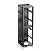 STAND ALONE OR GANGABLE RACK 25&quot; DEEP, 44RU / BASE, TOP PANEL, FRAME &amp; REAR DOOR, FULLY ASSEMBLED