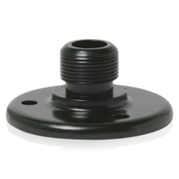 SURFACE MOUNT MALE MIC FLANGE 5/8&quot;-27 THREAD EBONY FINISH (BLACK) BASE HOLES ON 1 1/4&quot; CENTERS