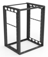 14RU FURNITURE RACK 16&quot; DEPTH, EASY TO ASSEMBLE / LACING BARS &amp; REAR RACK RAILS INCLUDED