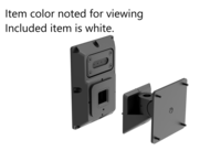 4/5&quot; AS SERIES UNIVERSAL SURFACE MOUNT BRACKET,WHITE