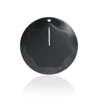 SKIRTED KNOB, BLACK, 1-1/4&quot; DIAMETER