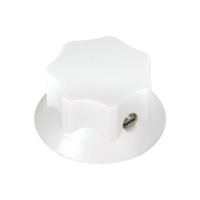 HX22-W SKIRTED KNOB, WHITE, 1-1/8" DIAMETER