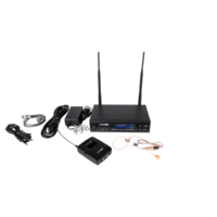 WIRELESS MICROPHONE SYSTEM WITH BELT PACK AND  OVER EAR MICROPHONE