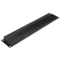 19&quot; 2RU RECESSED VENT RACK PANEL