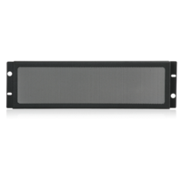 19&quot; RACK MOUNT SECURITY PANEL 3RU EBONY BLACK