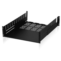 2RU VENTED ALL-PURPOSE RACK SHELF, 15&quot; DEEP, BLACK