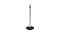 STACKABLE ROUND BASE HEAVY DUTY MIC STAND PROVIDES EXTRA STABILITY WITH ISOLATION RING / BLACK